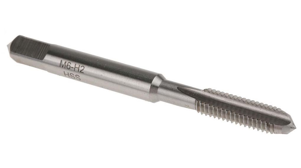 Threading Tap, Right Hand, M6, High Speed Steel (HSS)
